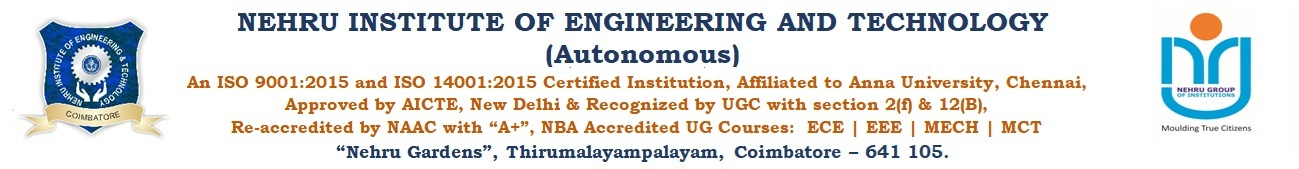 Nehru Institute of Engineering and Technology